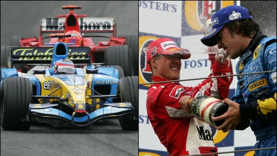 Fernando Alonso y Michel Schumacher Fernando Alonso y Michel Schumacher