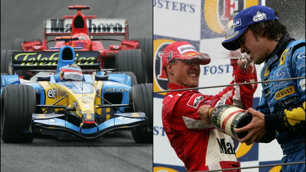 Fernando Alonso y Michel Schumacher