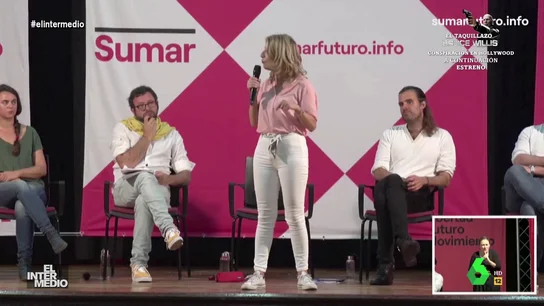 Vídeo manipulado - Yolanda Díaz da una clase de aeróbic en pleno acto de Sumar Vídeo manipulado - Yolanda Díaz da una clase de aeróbic en pleno acto de Sumar