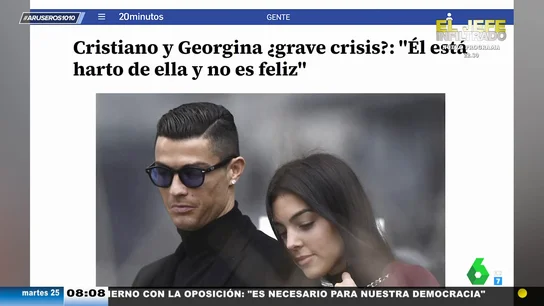 Tatiana Arús, sobre la historia de Cristiano Ronaldo y Georgina: "Es como Meghan y Harry, cuando lo contrastas falla por todos lados" Tatiana Arús, sobre la historia de Cristiano Ronaldo y Georgina: "Es como Meghan y Harry, cuando lo contrastas falla por todos lados"