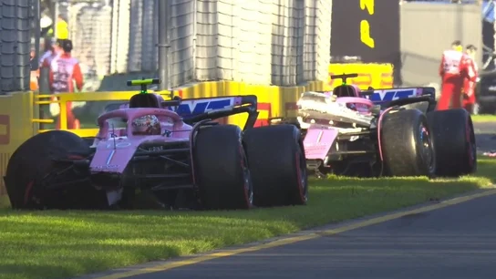 Choque entre Gasly y Ocon en Australia Choque entre Gasly y Ocon en Australia