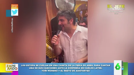 Estopa se cuela en la caseta de la Feria de Abril de Carlos Latre y Toñi Moreno Estopa se cuela en la caseta de la Feria de Abril de Carlos Latre y Toñi Moreno