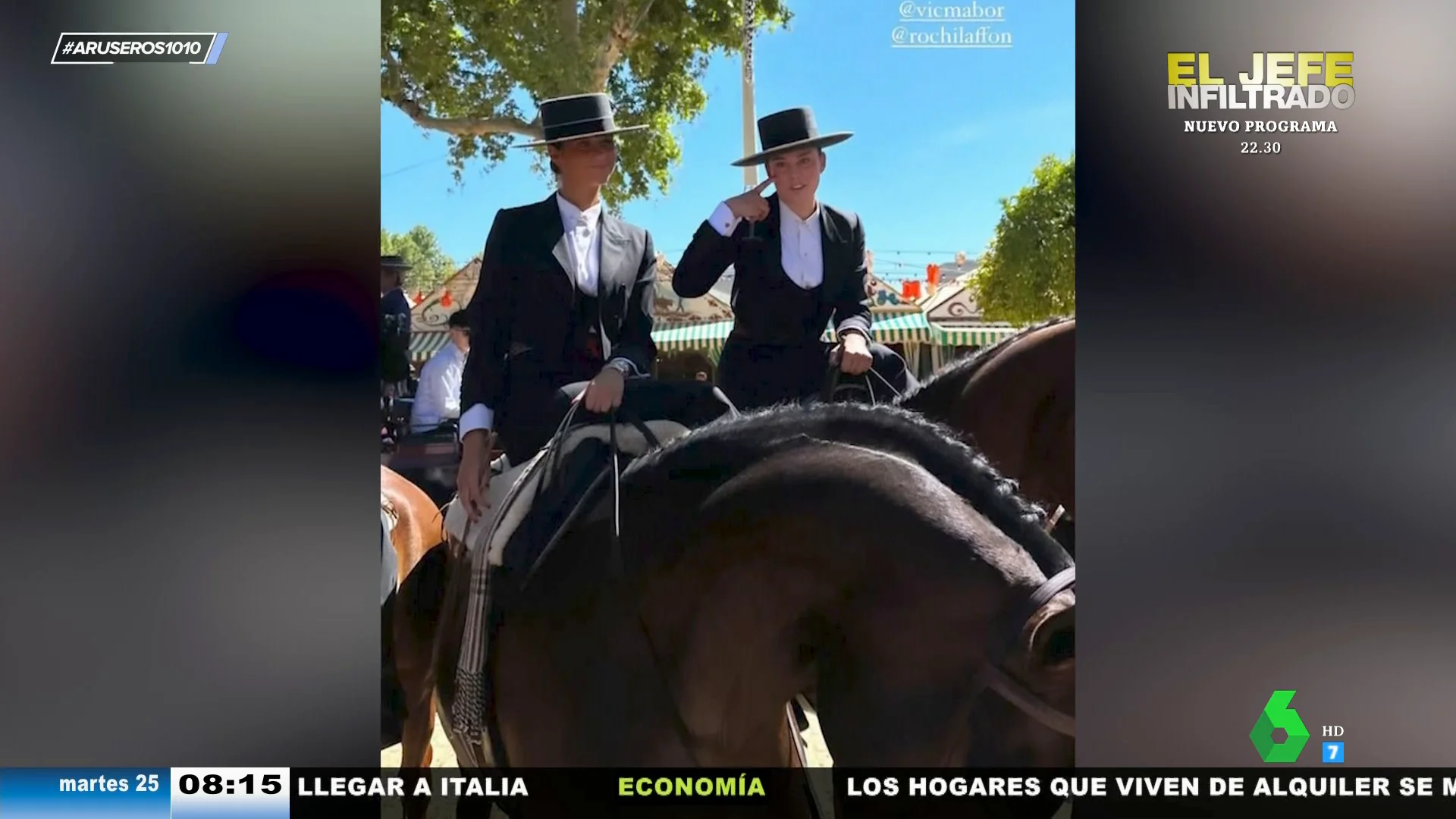 Victoria Federica provoca un esguince a una joven en la Feria de Abril tras pisarla con su caballo y no asistirla