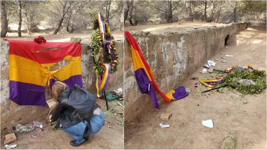 Vandalizan el homenaje a las víctimas de la represión franquista en el Paredón de Paterna Vandalizan el homenaje a las víctimas de la represión franquista en el Paredón de Paterna