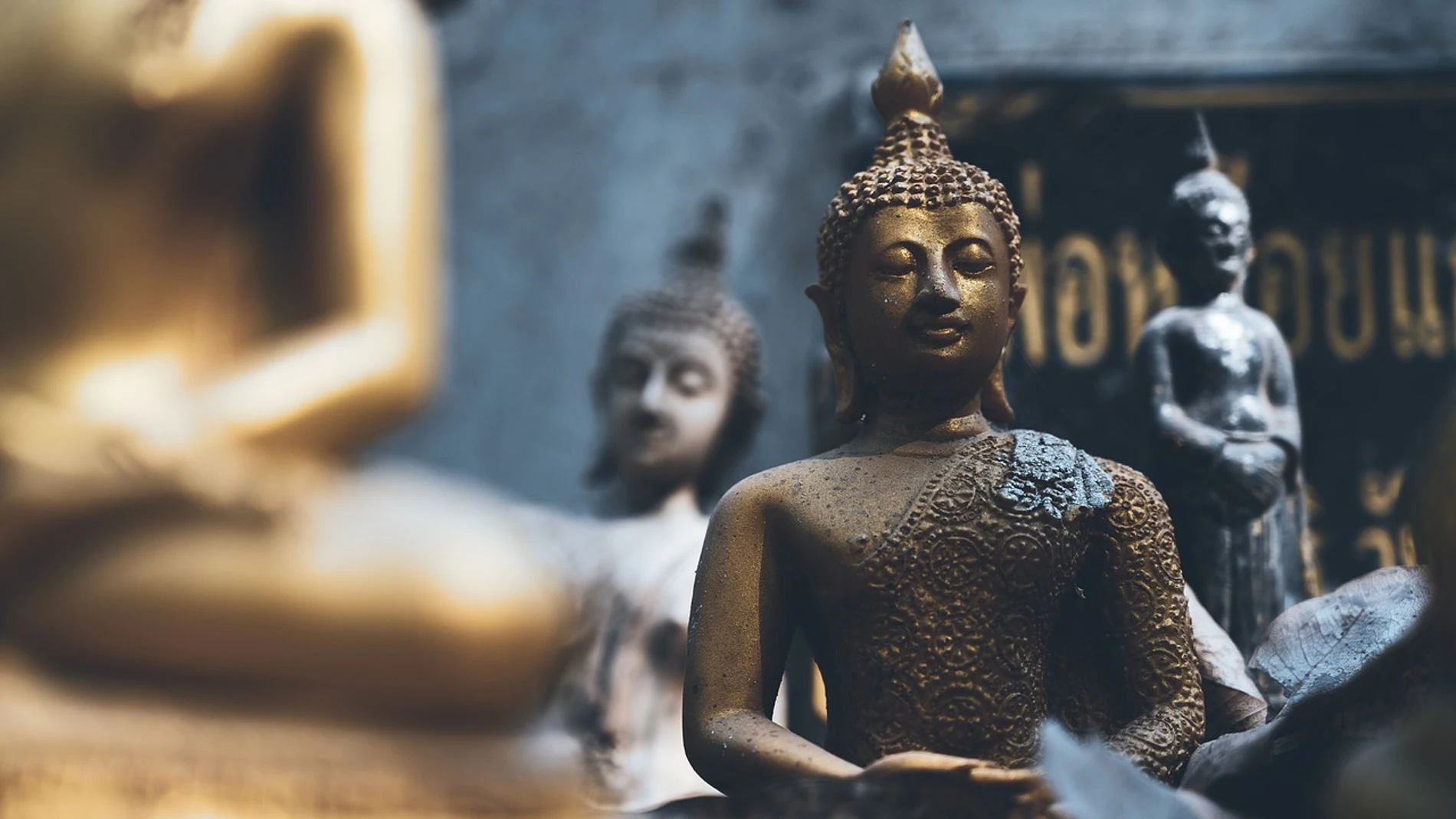 Fotografía de una estatua de Buda