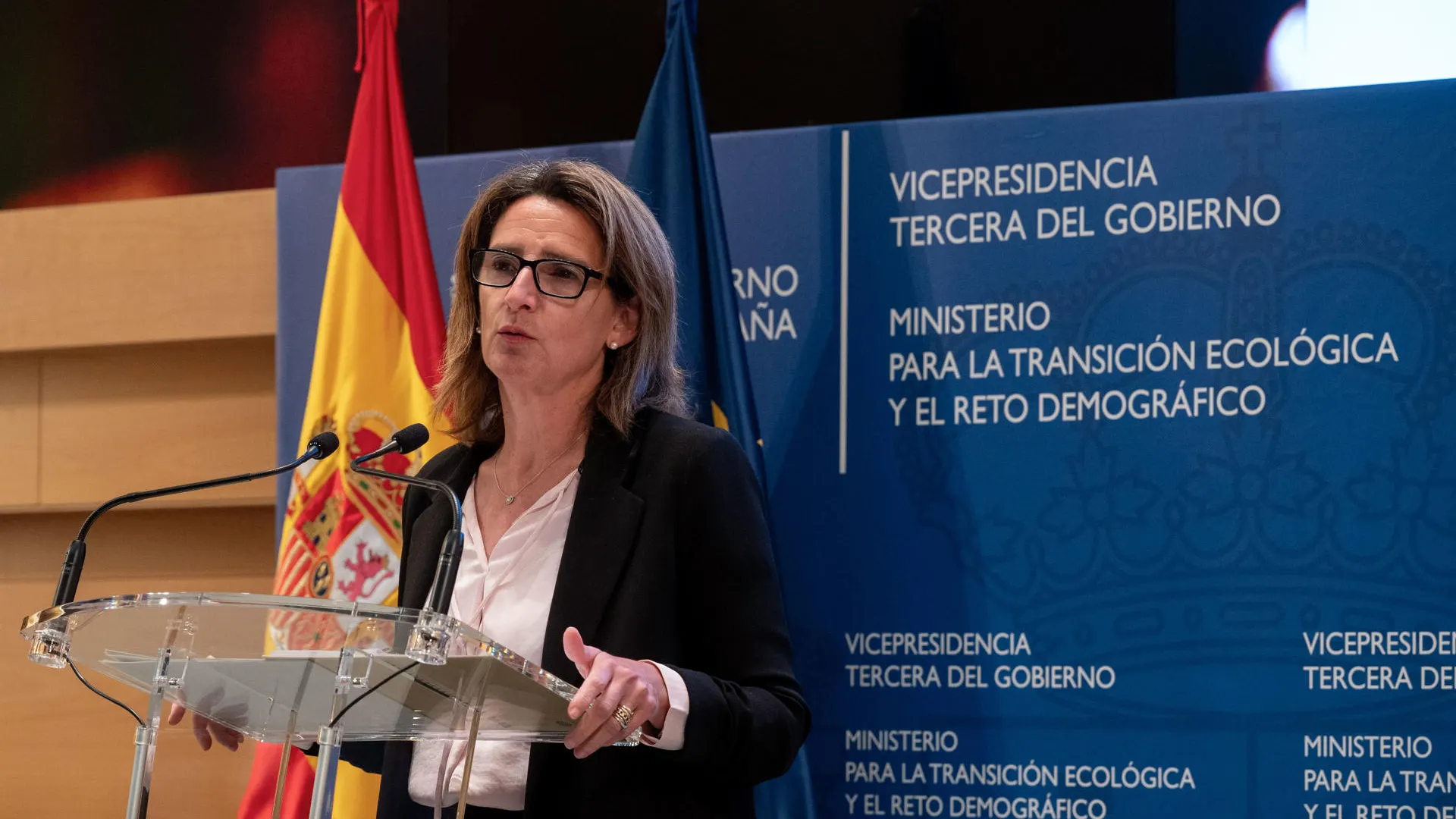 La vicepresidenta tercera y ministra de Transición Ecológica, Teresa Ribera