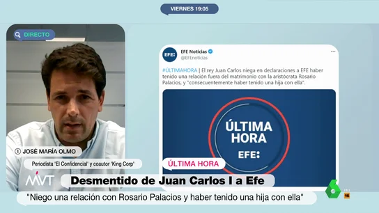 José María Olmo interviene en MVT tras el desmentido del rey emérito José María Olmo interviene en MVT tras el desmentido del rey emérito