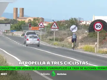 Prisión para el conductor ebrio que atropelló a tres ciclistas en Navarra