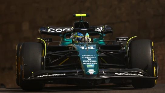 El Aston Martin de Fernando Alonso, en Bakú El Aston Martin de Fernando Alonso, en Bakú
