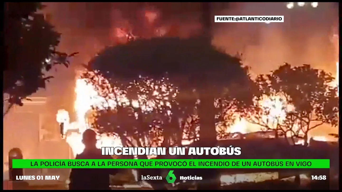 BUS INCENDIADO VIGO BUS INCENDIADO VIGO