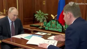 Vladímir Putin en su despacho tras el supuesto ataque al Kremlin