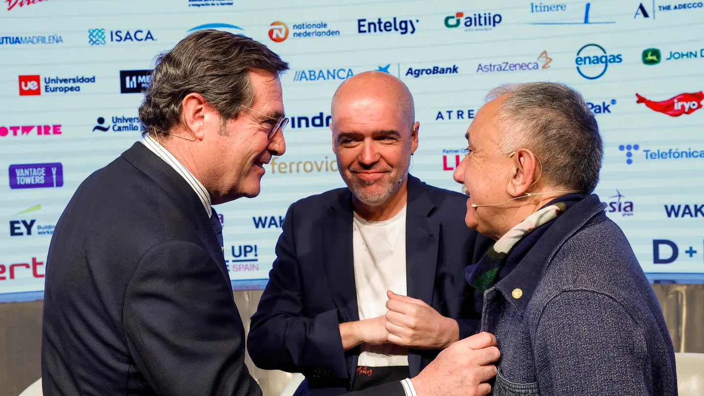 Imagen de archivo de Garamendi, Unai Sordo y Pepe Álvarez Imagen de archivo de Garamendi, Unai Sordo y Pepe Álvarez