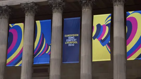 Cartel de Eurovisión 2023 en Liverpool Cartel de Eurovisión 2023 en Liverpool