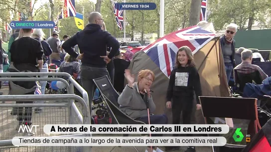Acampados para la coronación de Carlos III Acampados para la coronación de Carlos III