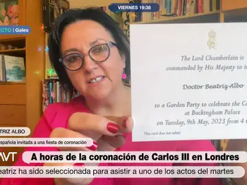 Beatriz Albo, española invitada a la coronación de Carlos III 