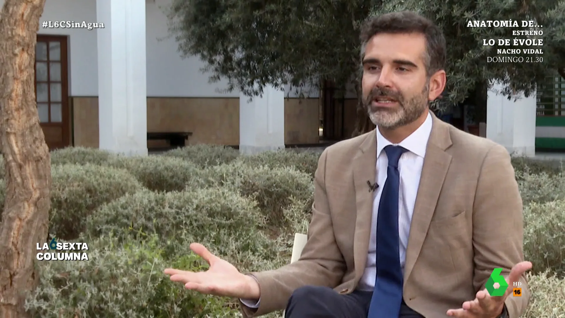 Ramón Fernández Pacheco, consejero de la Junta de Andalucía, defiende en laSexta Columna su propuesta de ley para regularizar los regadíos ilegales en Doñana: "En proponer soluciones a problemas heredados uno nunca se equivoca".
