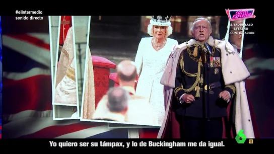 El temazo de Carlos III con el que resume su coronación En este vídeo, Raúl Pérez se convierte en Carlos III e interpreta esta versión de 'En la fiesta de Blas' donde resume cómo han sido los festejos por su coronación y en el que destaca lo bien que lo pasaron "sin Megan Markle dando el tostón".