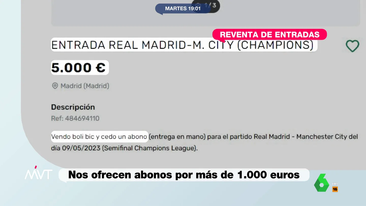 Reventa de entradas para la semifinal de Champions Reventa de entradas para la semifinal de Champions