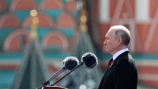 El presidente ruso, Vladímir Putin, durante el desfile del Día de la Victoria en Moscú El presidente ruso, Vladímir Putin, durante el desfile del Día de la Victoria en Moscú