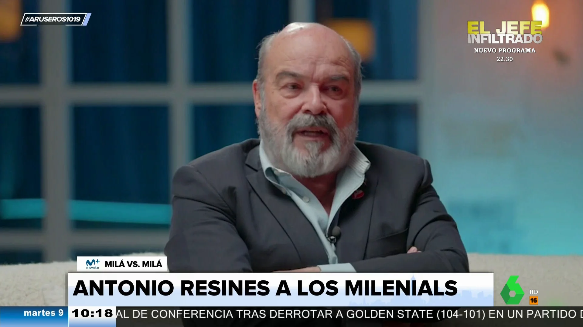 El dardo "cariñoso" de Antonio Resines a los millennials: "Son unos cenutrios todos"