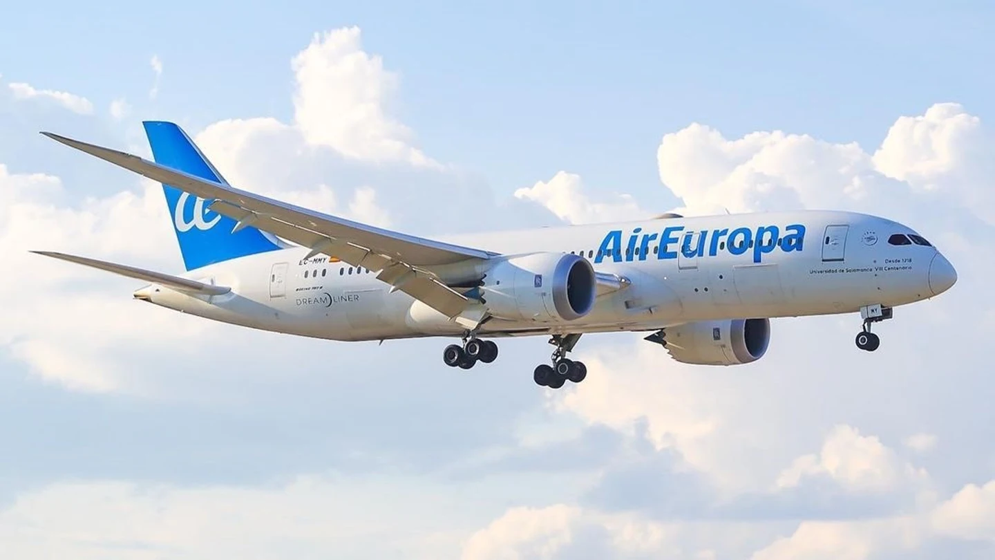 Una avión de Air Europa, en una imagen de archivo. Una avión de Air Europa, en una imagen de archivo.
