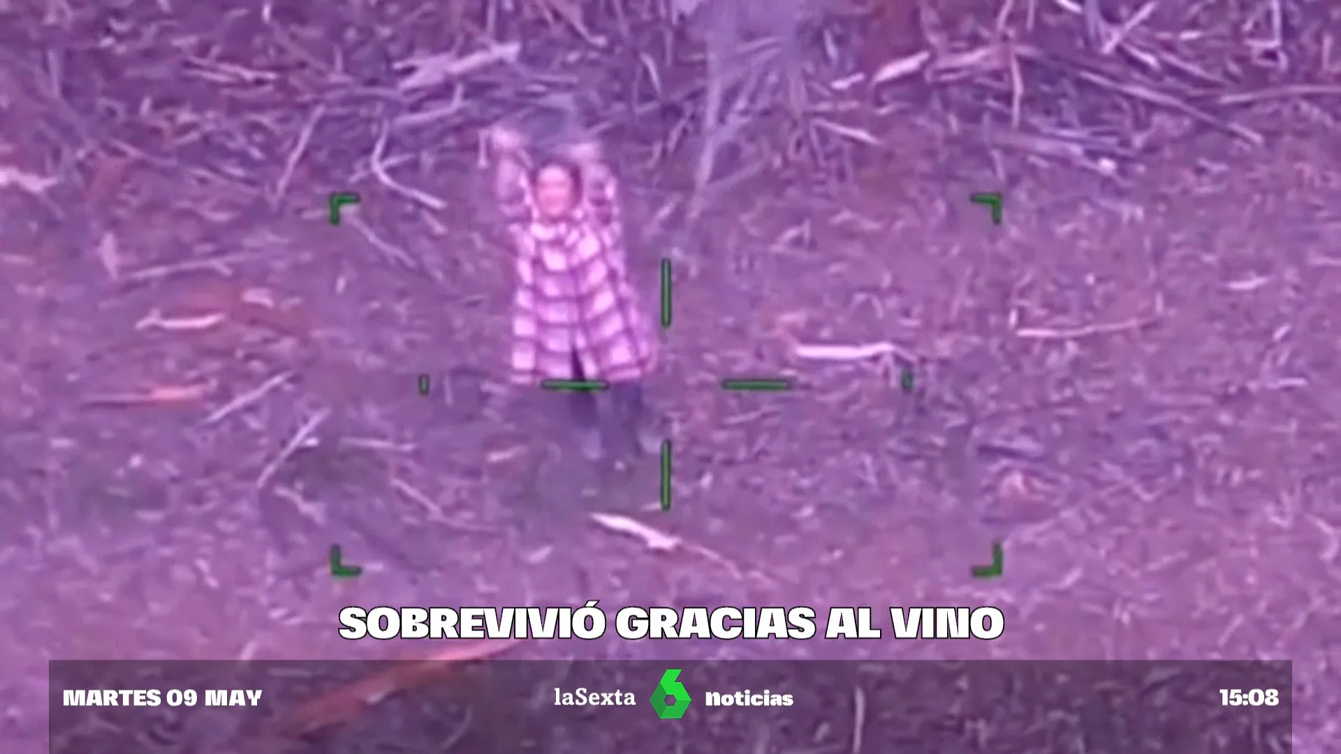 Perdida durante días en un inhóspito bosque, sobrevive a base de vino y caramelos