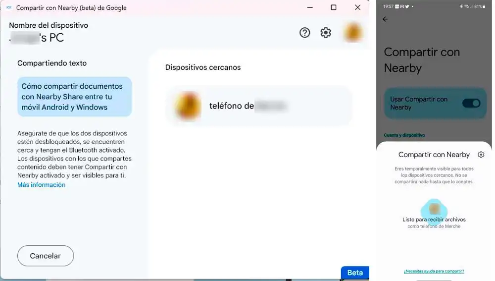 Compartiendo documento con Nearby Compartiendo documento con Nearby