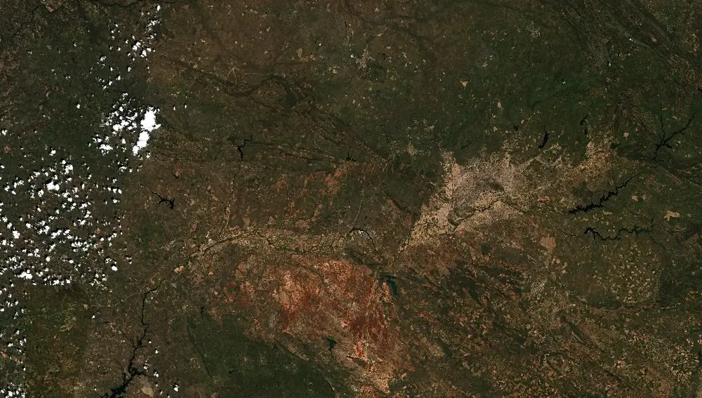 Vista satelital de Extremadura/10-05-2022