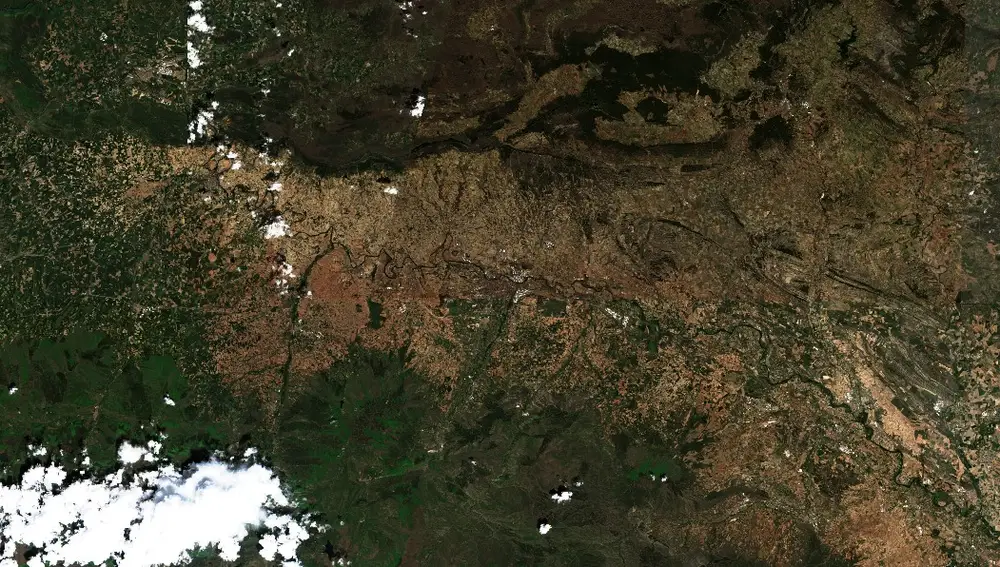 Vista satelital de Extremadura/10-05-2022