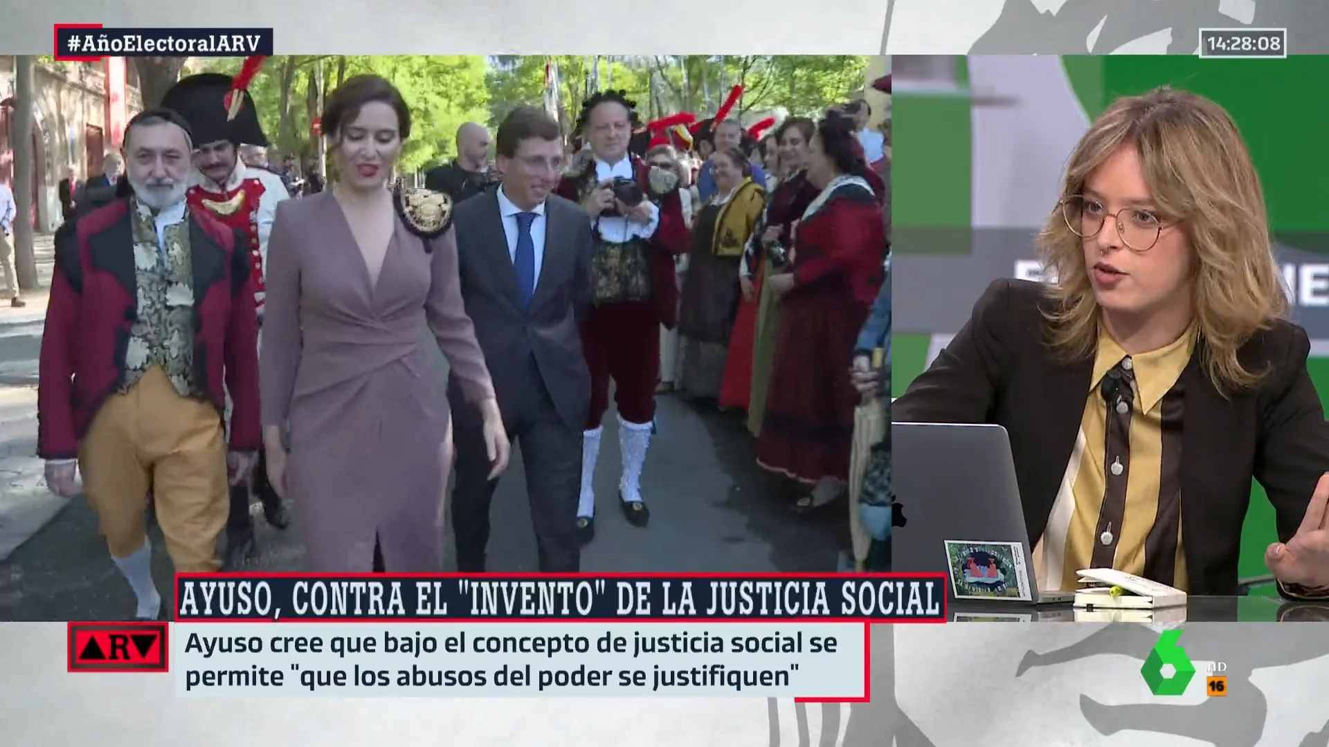 Elizabeth Duval, tras las declaraciones de Ayuso sobre justicia social: "Creo que no sabe de lo que está hablando"