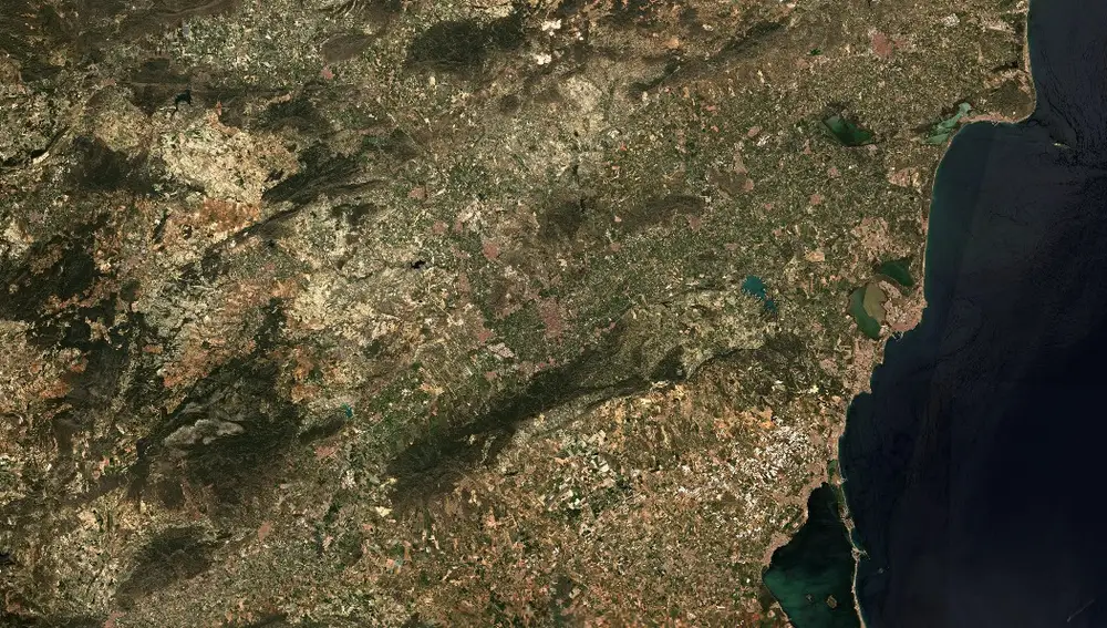 Vista satelital de la Región de Murcia/10-05-2022