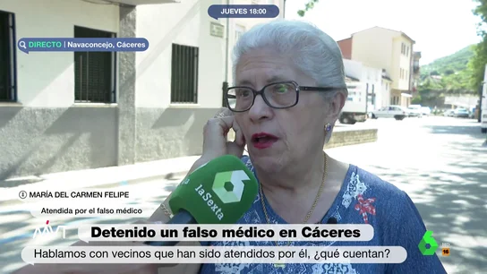 María del Carmen Felipe, afectada por el falso médico María del Carmen Felipe, afectada por el falso médico