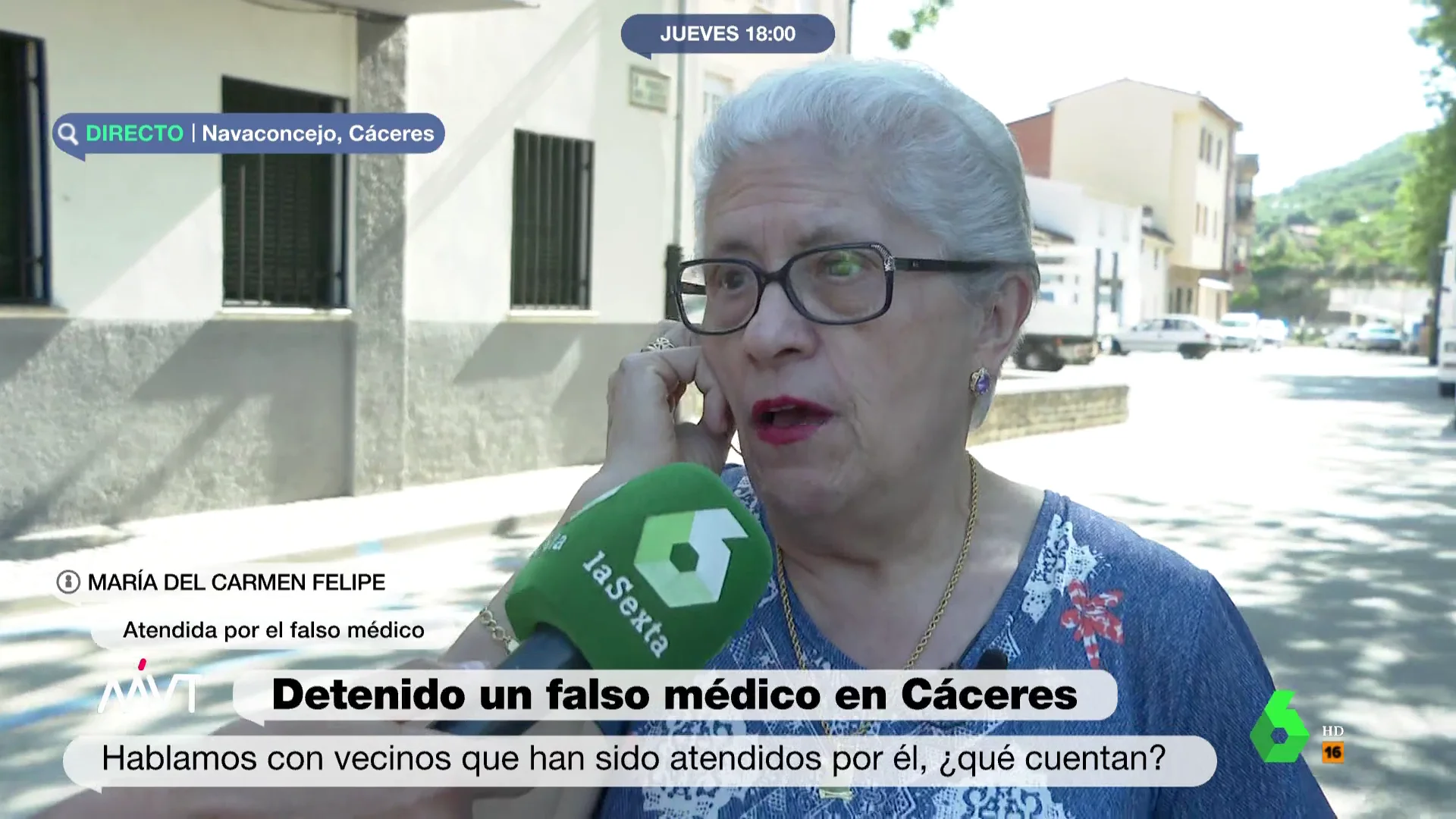 María del Carmen Felipe, afectada por el falso médico