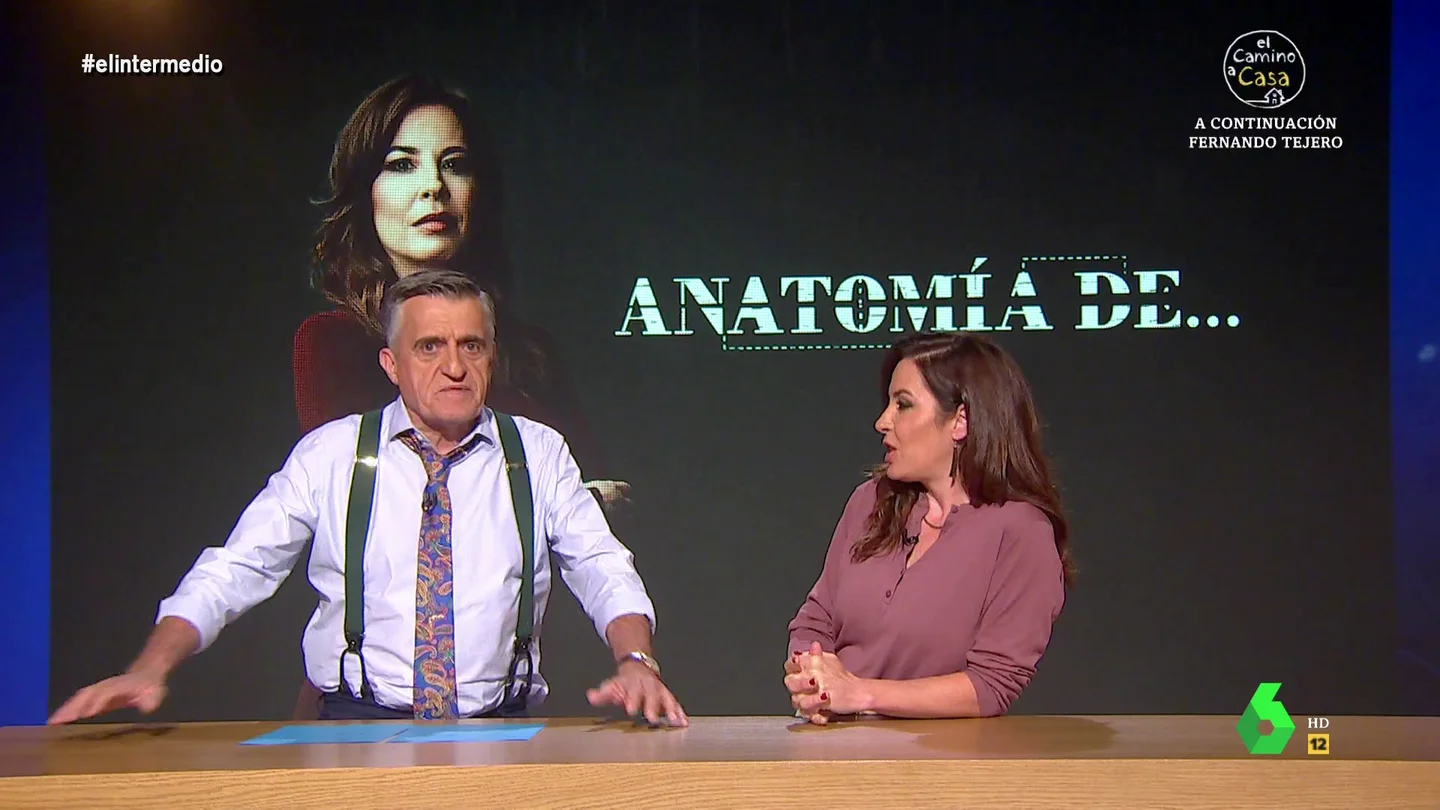 Mamen Mendizábal confiesa a Wyoming que la huelga de controladores de 2010 también le afectó "Tenía un novio que vivía fuera de España y me quedé sin ir a verle", afirma Mamen Mendizábal, que explica en El Intermedio que la próxima entrega de 'Anatomía de' tratará sobre el caos aéreo y la huelga de controladores de 2010.