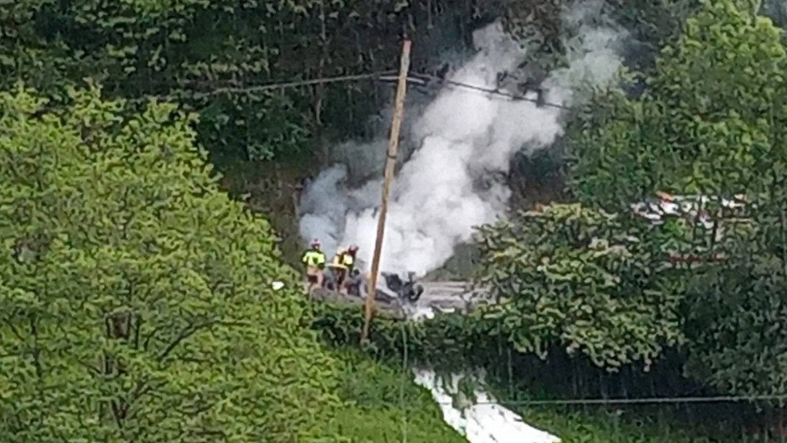 Imagen del accidente en el Rallysprint de Azpeitia