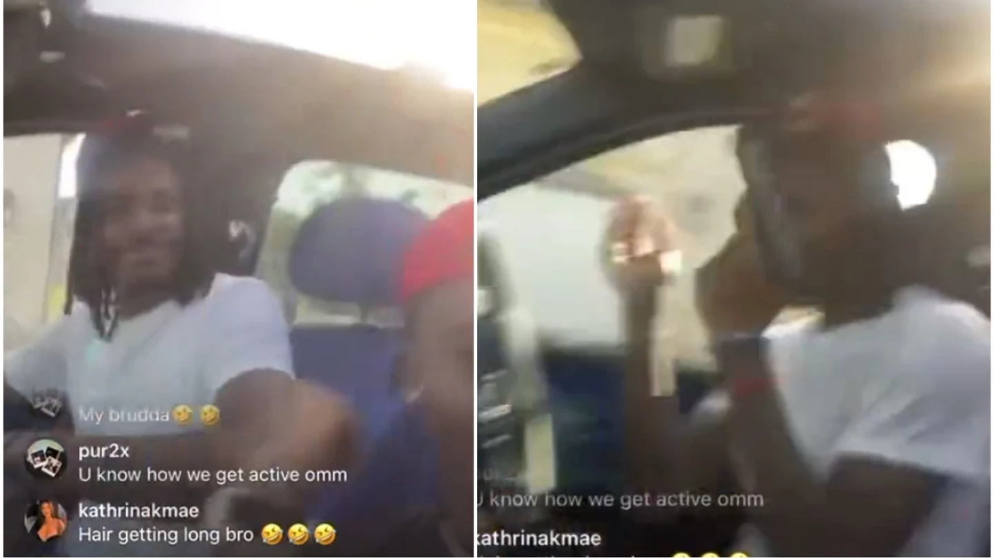 Ja Morant, con un arma en un directo Ja Morant, con un arma en un directo