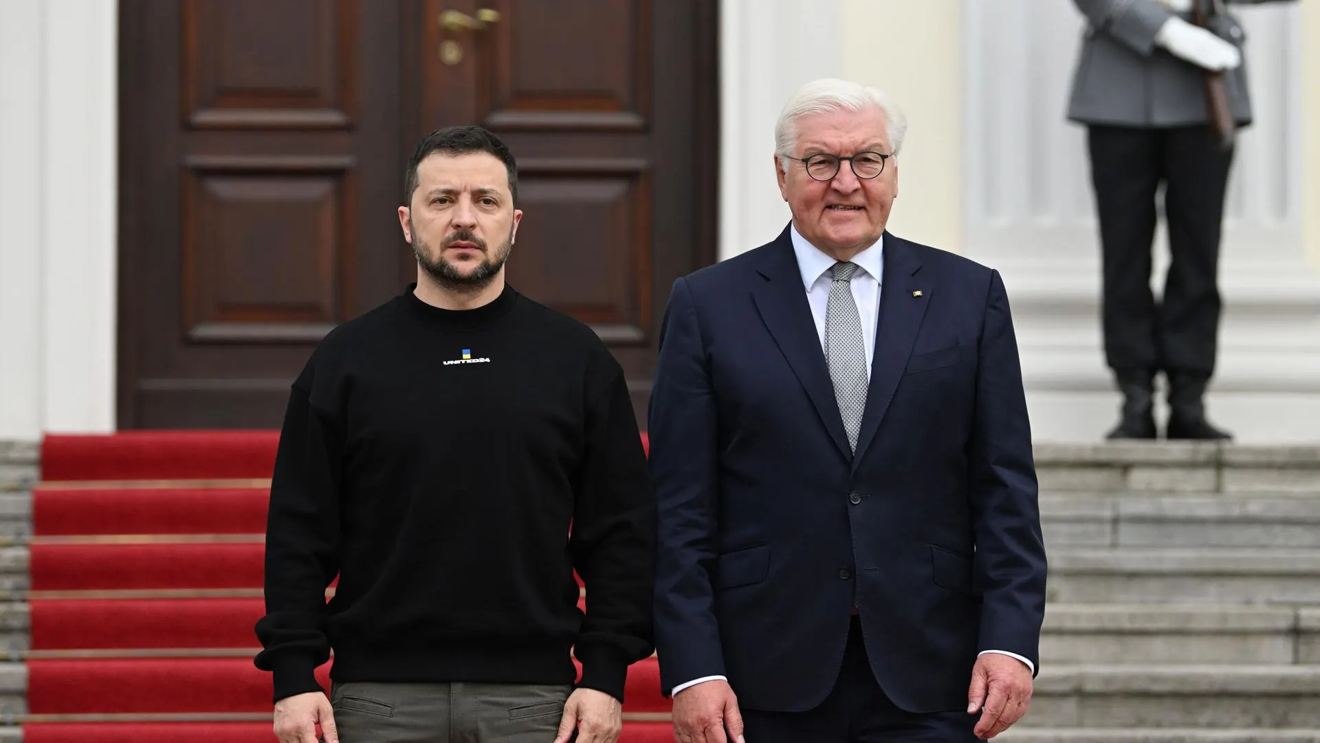 El presidente de Ucrania, Volodimir Zelenski, y el de Alemania, Frank-Walter Steinmeier.