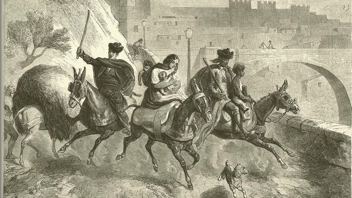 Gitanos saliendo de Toledo