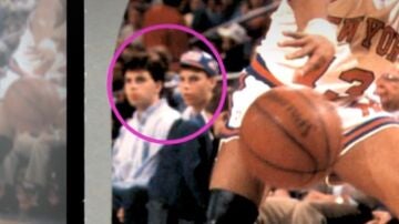 Image of the Menéndez brothers on the NBA card before being arrested for murdering their parents.
