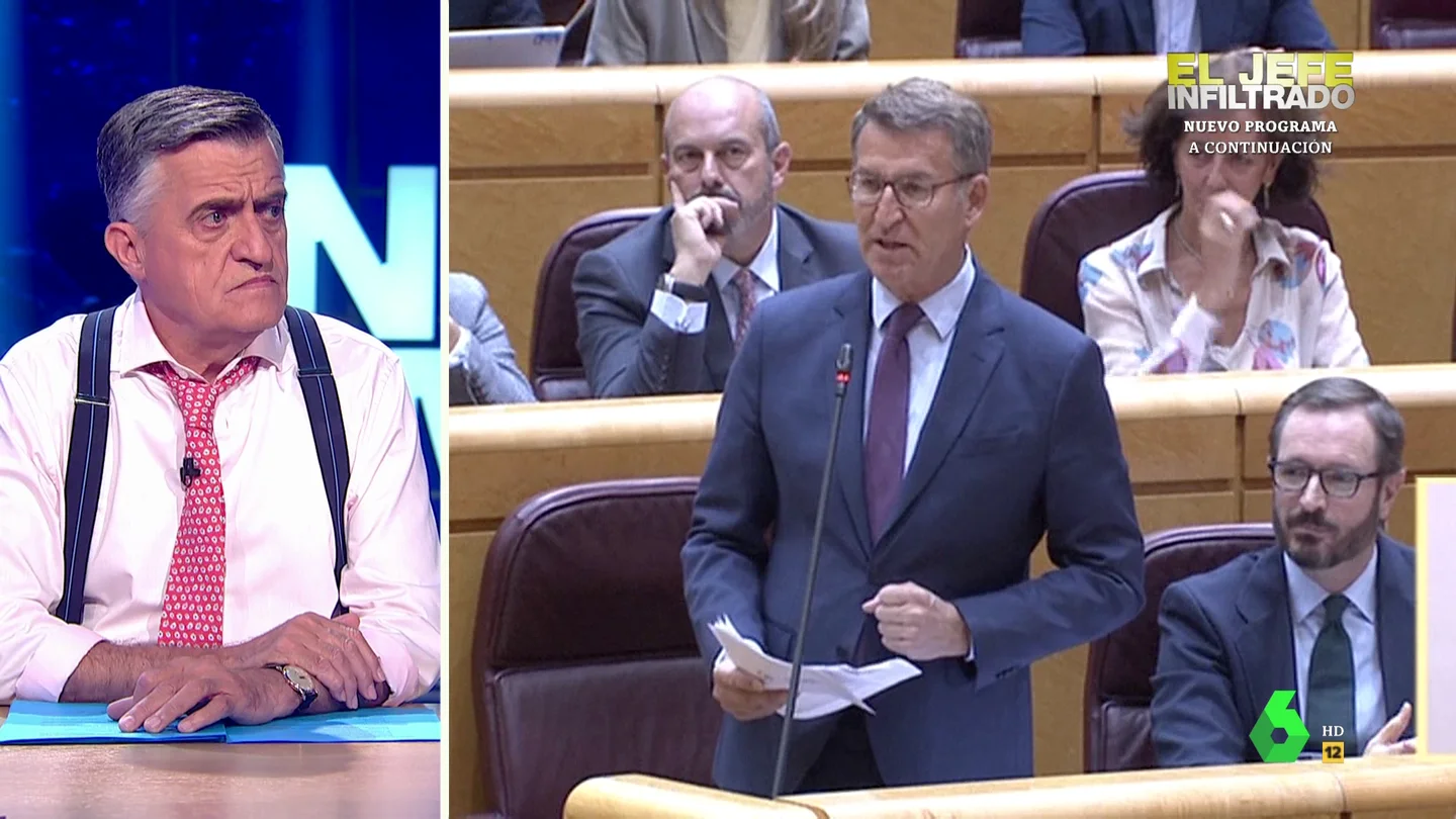 Wyoming, al ver el bronco debate entre Sánchez y Feijóo en el Senado "¿Para esto era tan importante que se vieran las caras Sánchez y Feijóo en el Senado?", se pregunta Wyoming tras presenciar el tenso cara a cara entre el líder del PP y Sánchez en la sesión de control del Senado por las polémicas listas de Bildu.