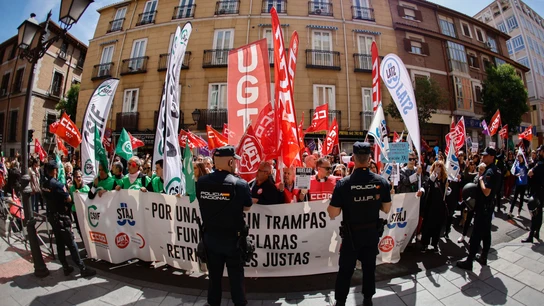 Funcionarios de la administración de Justicia participan en una concentración ante el Ministerio de Justicia en Madrid Funcionarios de la administración de Justicia participan en una concentración ante el Ministerio de Justicia en Madrid