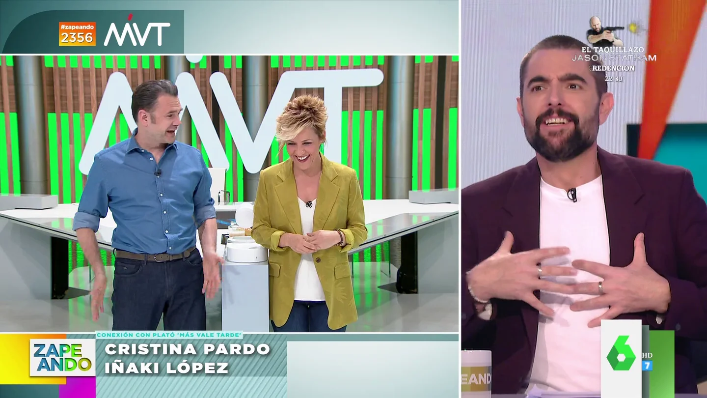 Dani Mateo se sorprende al ver a Iñaki López en el plató de Más Vale Tarde Dani Mateo se sorprende al ver a Iñaki López en el plató de Más Vale Tarde