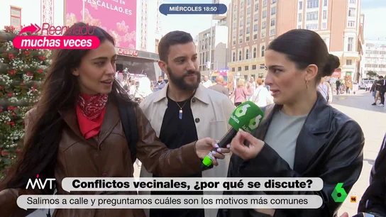 Me roban los paquetes de Amazon: una chica desvela la complicada relación que tiene con sus vecinos Relaciones amistosas, protestas y quejas por tener la música muy alta, odios infundados y hasta oportunidades para ligar. En este vídeo de Más Vale Tarde, los españoles desvelan a María Lamela qué tal se llevan con sus vecinos.