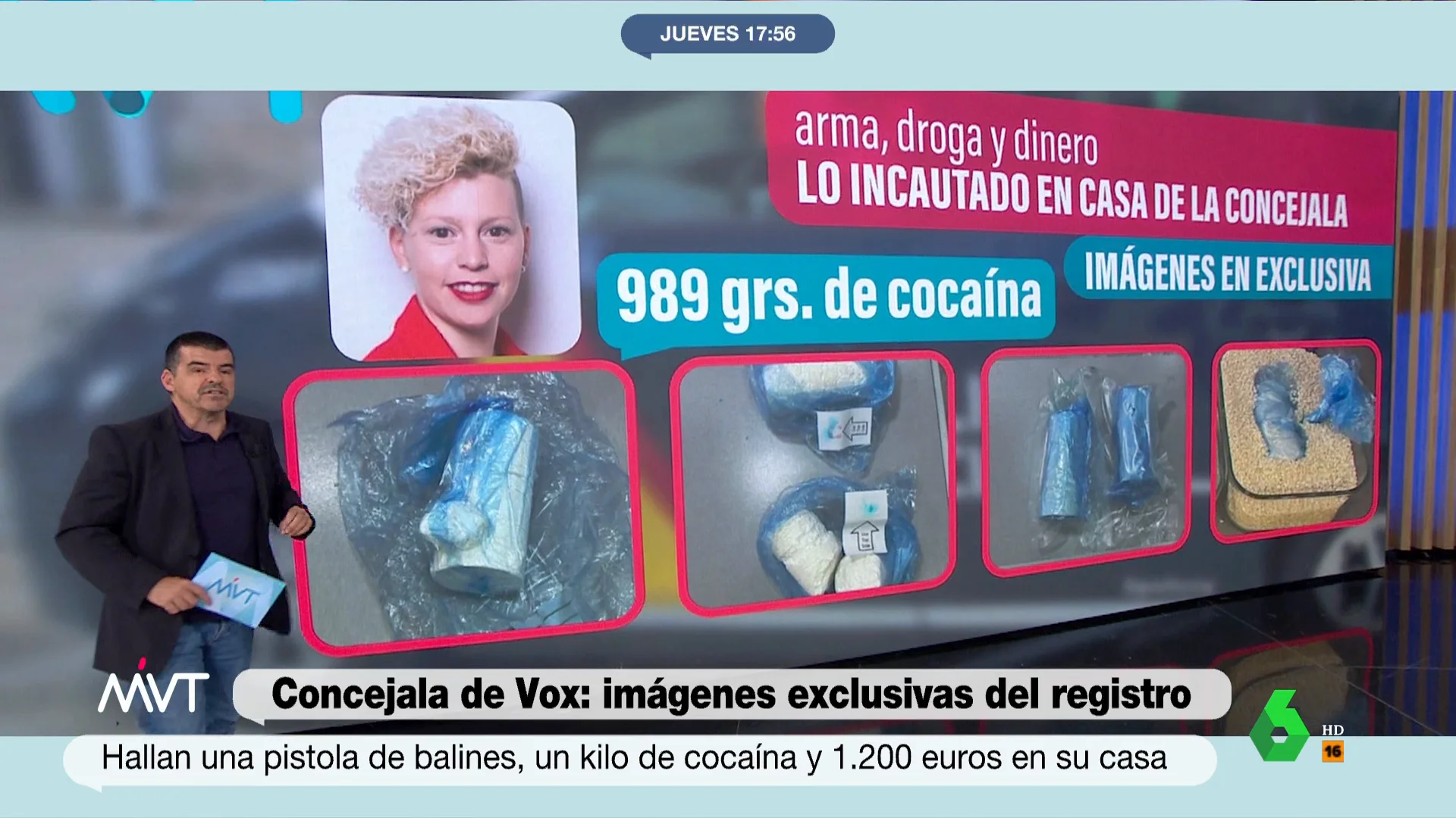 Imágenes exclusivas: así descubrió la Policía un kilo de cocaína en la casa de la concejala de Vox de Parla