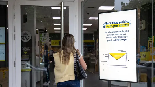 Imagen de una oficina de correos en Logroño. Imagen de una oficina de correos en Logroño.