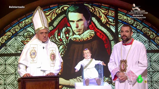 El 'Papa Wyoming' y el 'monaguillo Mateo' analizan el apoyo de Aznar a Almeida en campaña: "Lo ha creado a su imagen y semejanza" El 'Papa Wyoming' y el 'monaguillo Mateo' analizan el apoyo de Aznar a Almeida en campaña: "Lo ha creado a su imagen y semejanza"