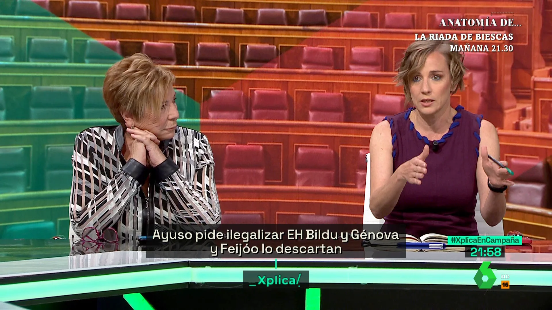 Tania Sánchez y Celia Villalobos