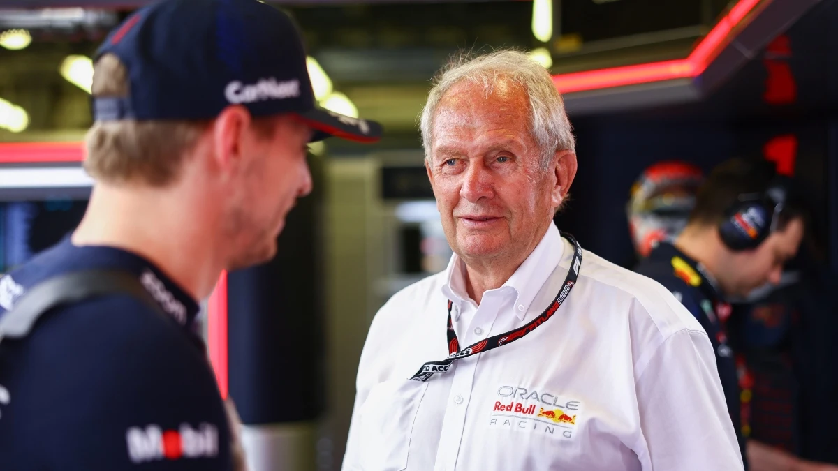 Helmut Marko, con Verstappen