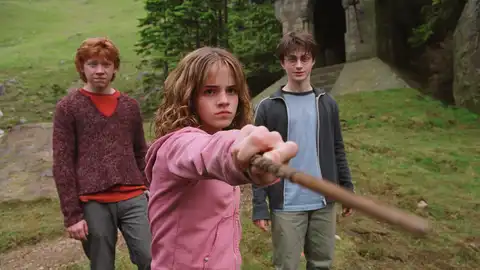 Harry, Ron y Hermione en 'Harry Potter y el prisionero de Azkaban' Harry, Ron y Hermione en 'Harry Potter y el prisionero de Azkaban'