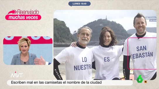 La reacción de Cristina Pardo a la camiseta del candidato del PP a la alcaldía de San Sebastián Borja Corominas, candidato del Partido Popular a la alcaldía de San Sebastián, ha publicado un vídeo durante la campaña electoral en el que se le puede ver con una camiseta con una errata. El divertido análisis de Más Vale Tarde, en este vídeo.